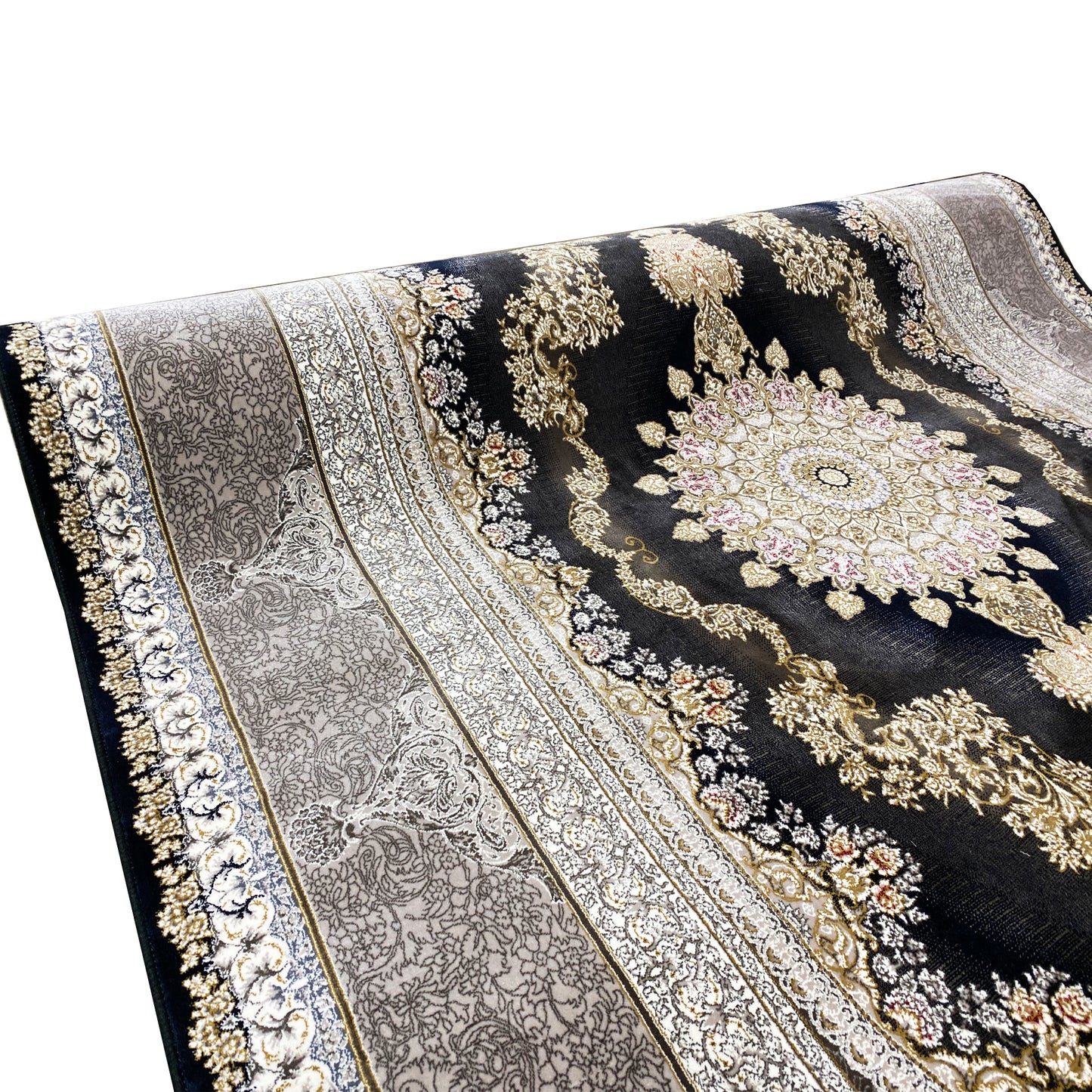 マリンブルーのカーペット 170x240cm