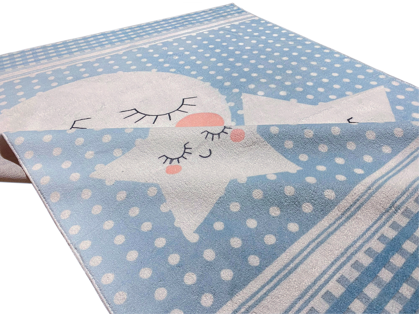 子供用ラグ「スターズワールド」、ブルー、140x200 cm