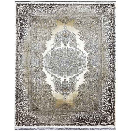 クリームシルバー カーペット 170x240cm