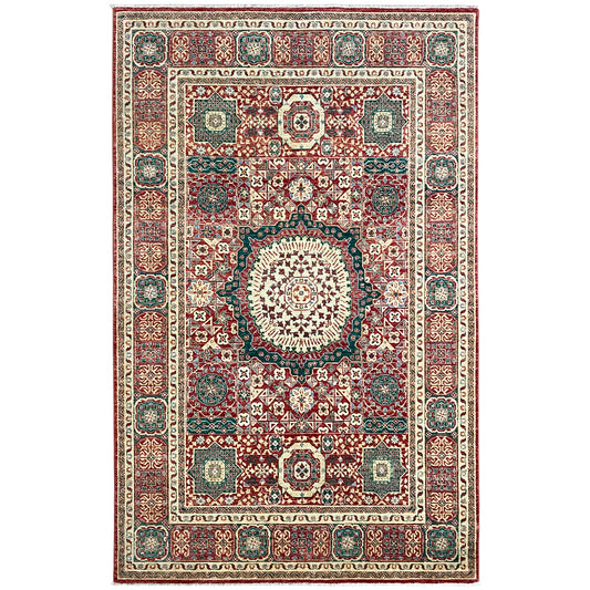 Roter Mamluk Teppich 246x161 cm - German Carpet Shop