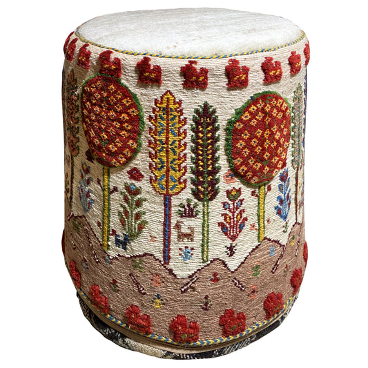 Bunter Soumakh Hocker 116x43x38 cm - German Carpet Shop