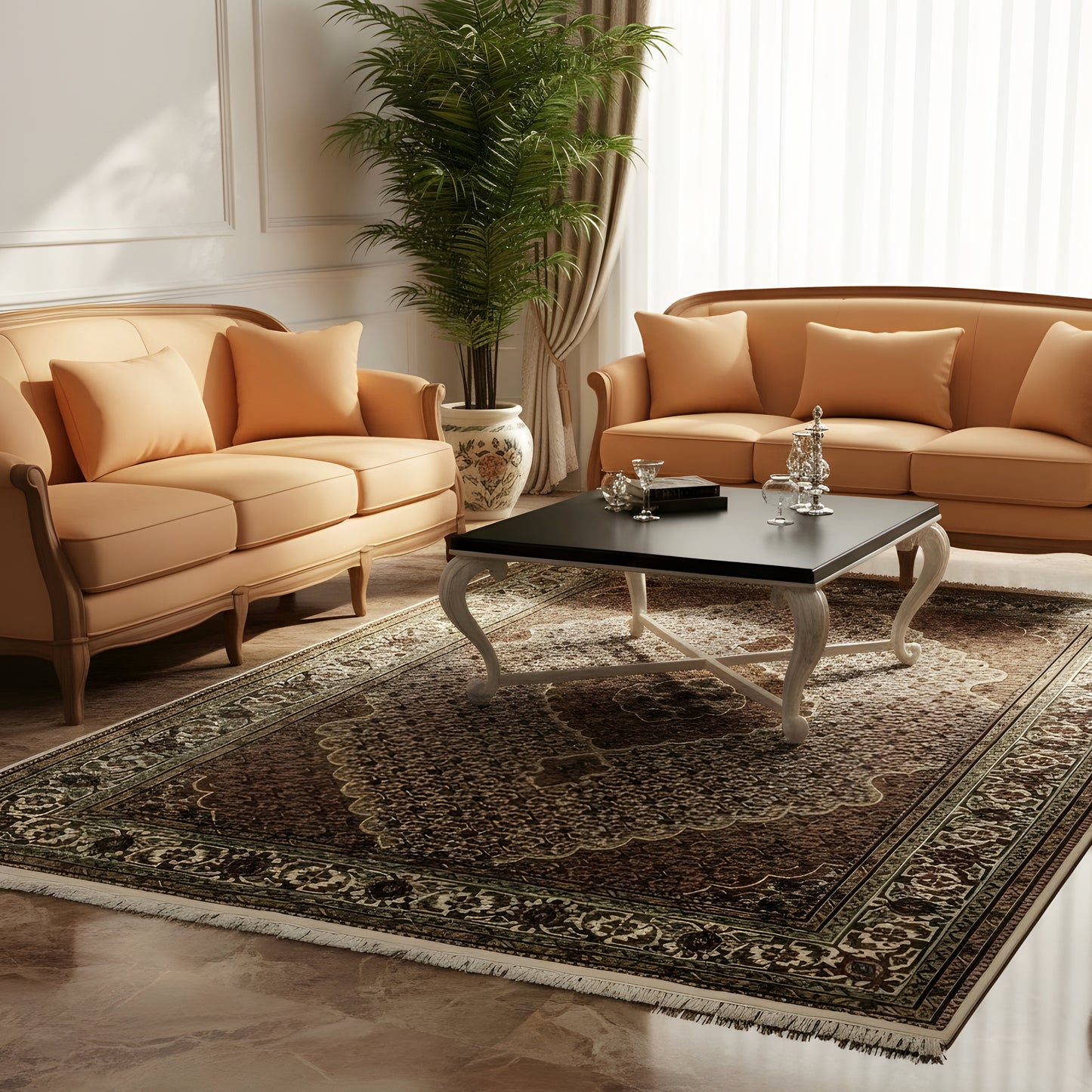 インド タブリーズ カーペット - (245x170 cm)