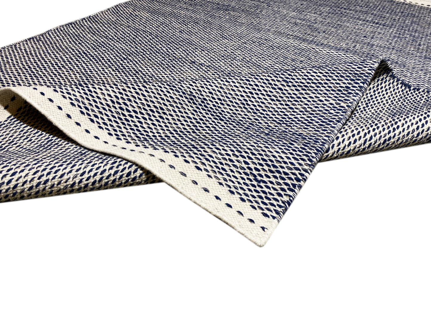 マリンブルー ケリム絨毯 - 160x230 cm