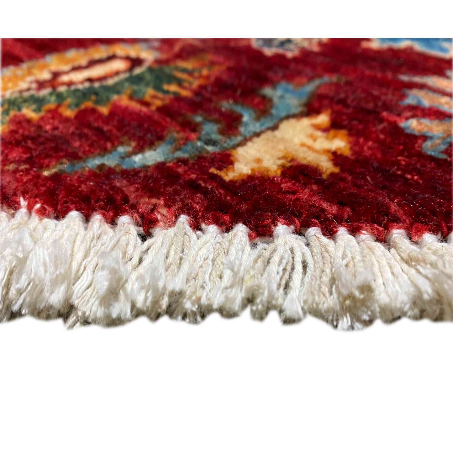 Khorjin Wollteppich, Rot & Blau, 203x203 cm - German Carpet Shop