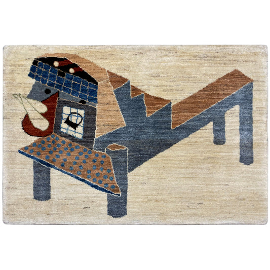 Gabbeh Teppich Abstrakt 117x80 cm - German Carpet Shop