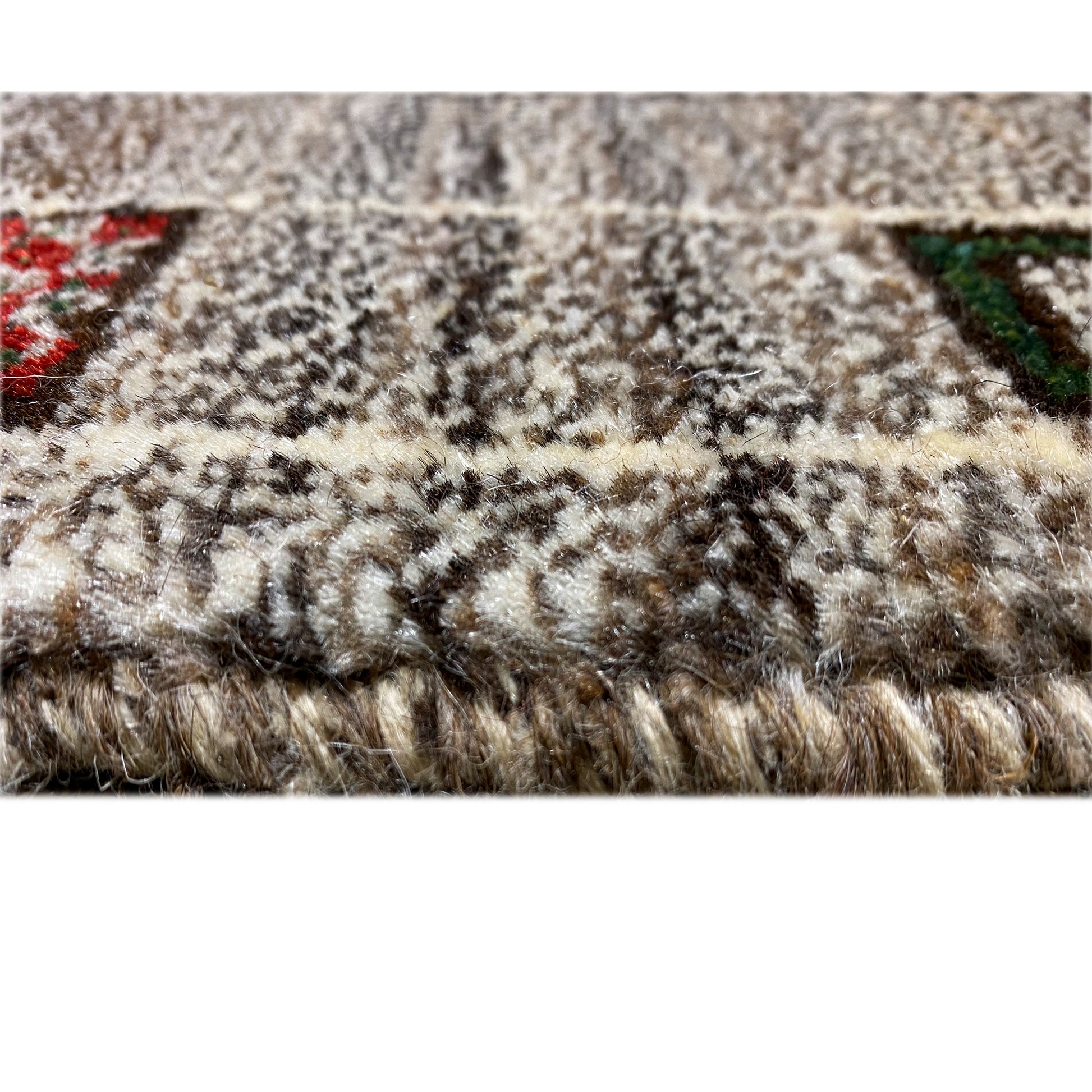 Grauer Löwen Gabbeh Teppich 94x64 cm - German Carpet Shop