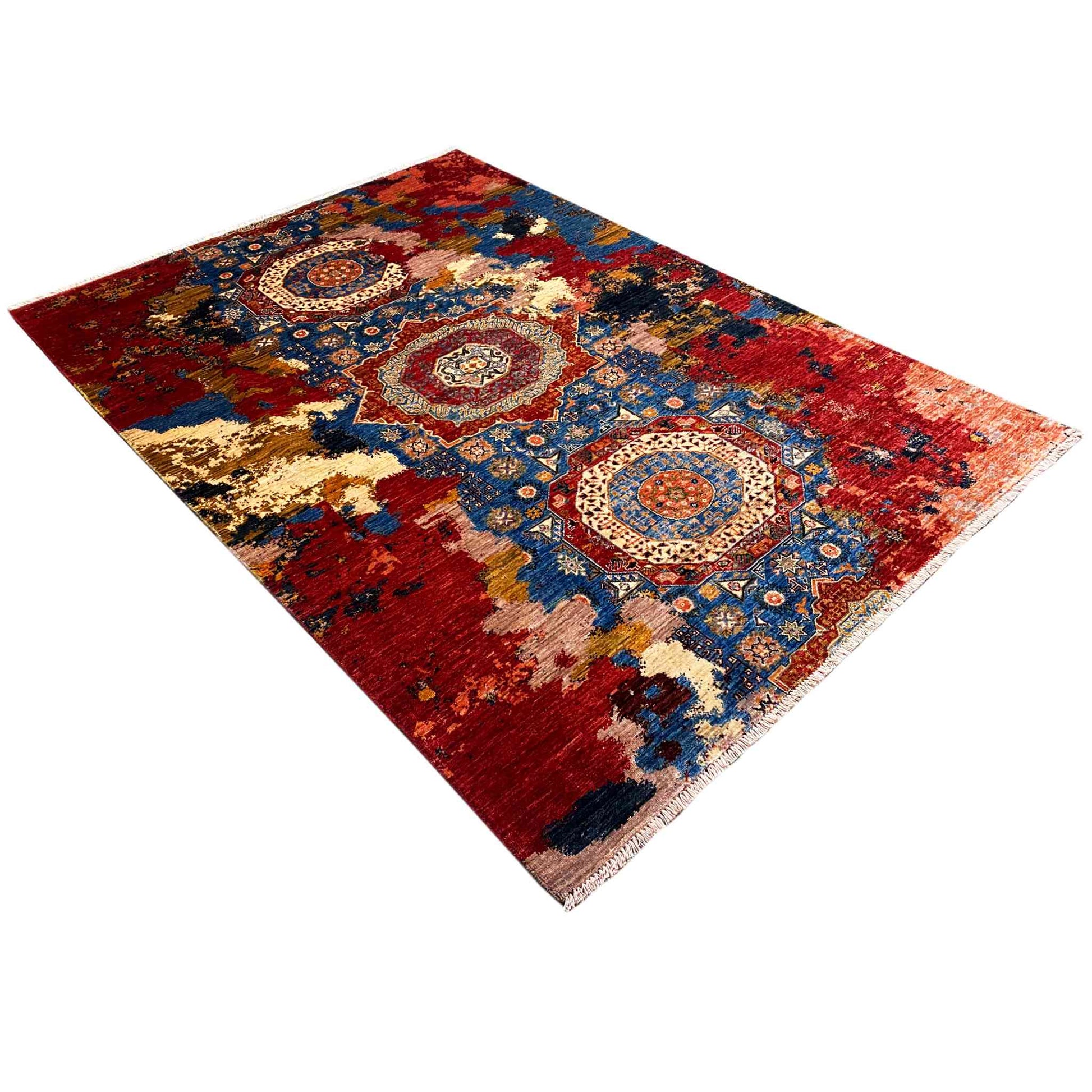 Mamluk Teppich, Rot/Mehrfarbig, 248x176 cm - German Carpet Shop