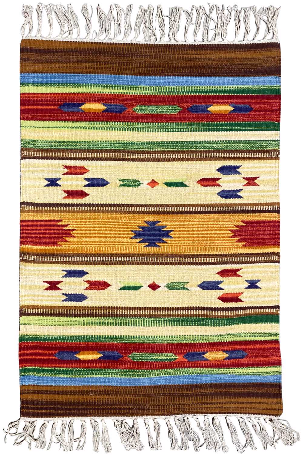 Mehrfarbiger Moderner Kelim Teppich - Samak AKE 1207 - German Carpet Shop