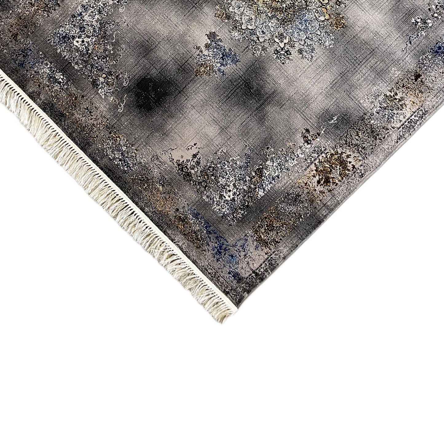 Prag Orientteppich Polypropylen Schwarz Gold 160x230 dekorativ