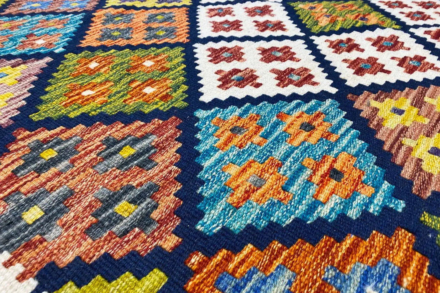 Kelim Afghan - (199x148 cm) - German Carpet Shop