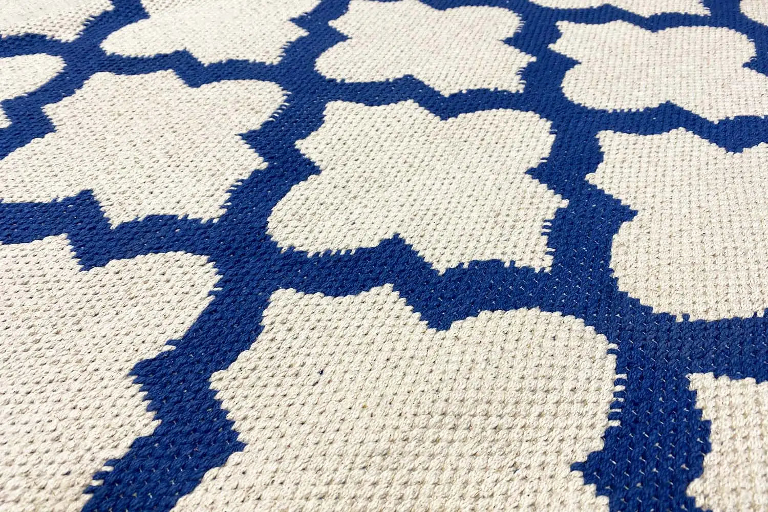 Moderner Kelim - Samak 03 Blue - German Carpet Shop