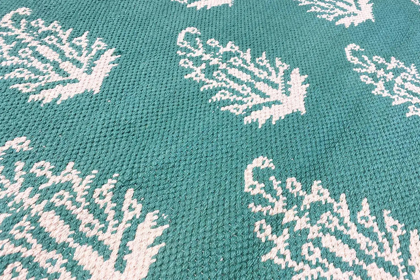 Moderne Kelim - Samak 06 Green - German Carpet Shop