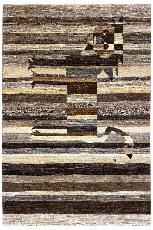 Löwen Gabbeh (174x120 cm) - German Carpet Shop