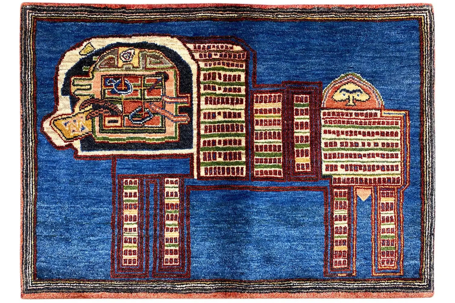 Löwen Gabbeh (123x86 cm) - German Carpet Shop