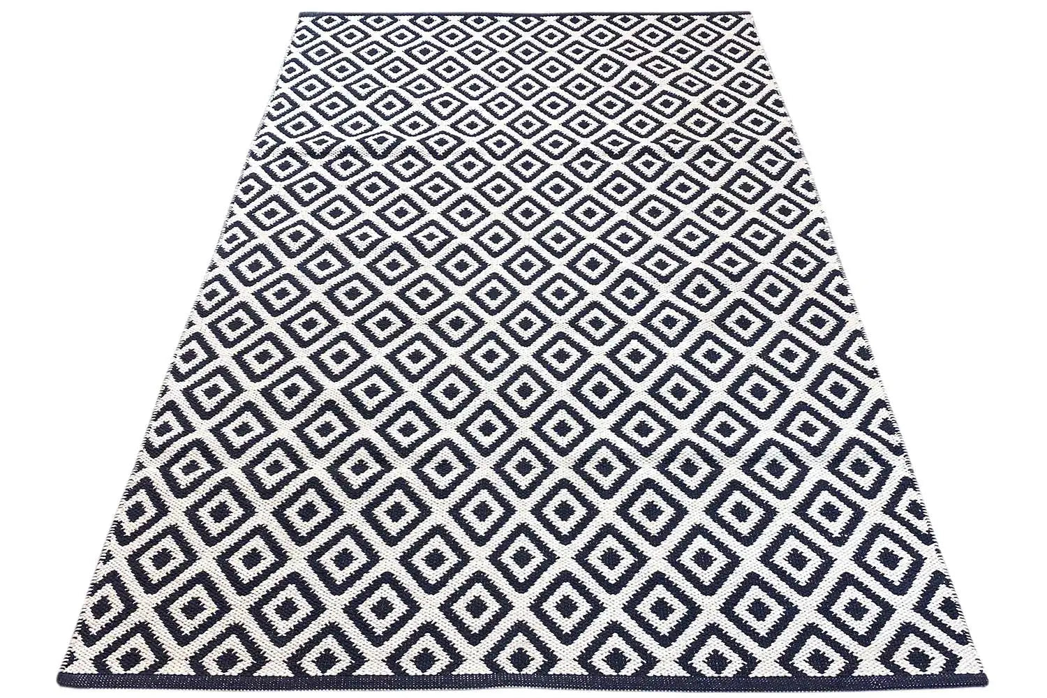 Moderne Kelim - Samak 04 Black - German Carpet Shop
