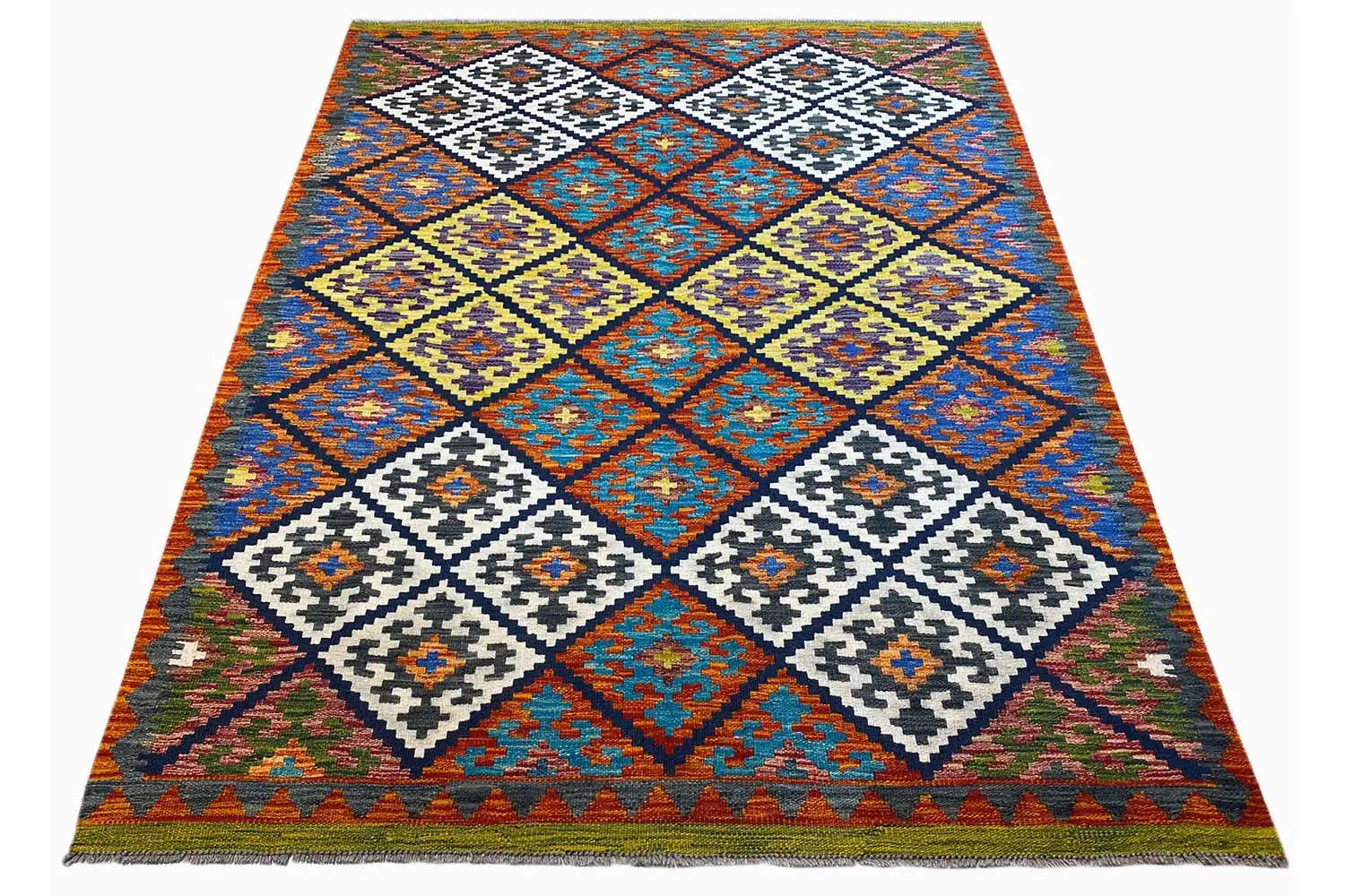Kelim Afghan - (202x152cm) - German Carpet Shop