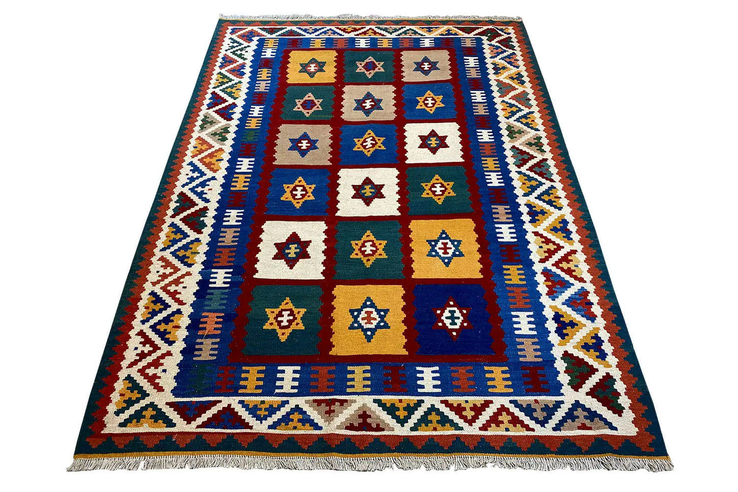 Kilim Qashqai - 802428 (250x168 cm) - Premium Kelim from German Carpet Shop - Just €359! Shop now at German Carpet Shop