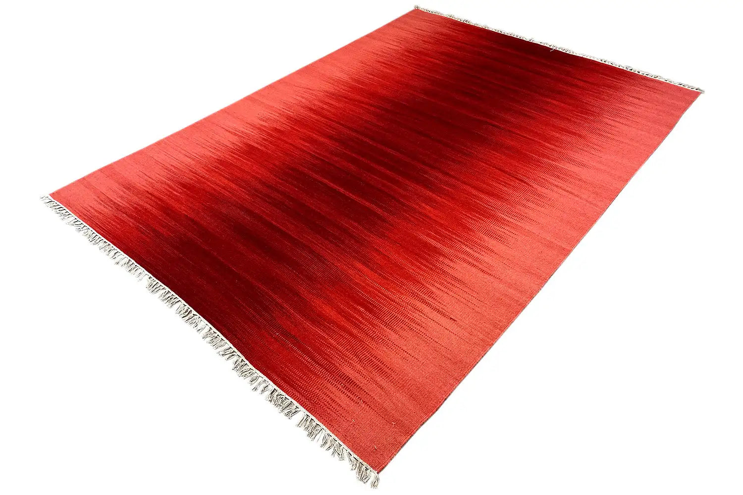 Roter Kelim Dhurrie Teppich 160x230 cm - German Carpet Shop