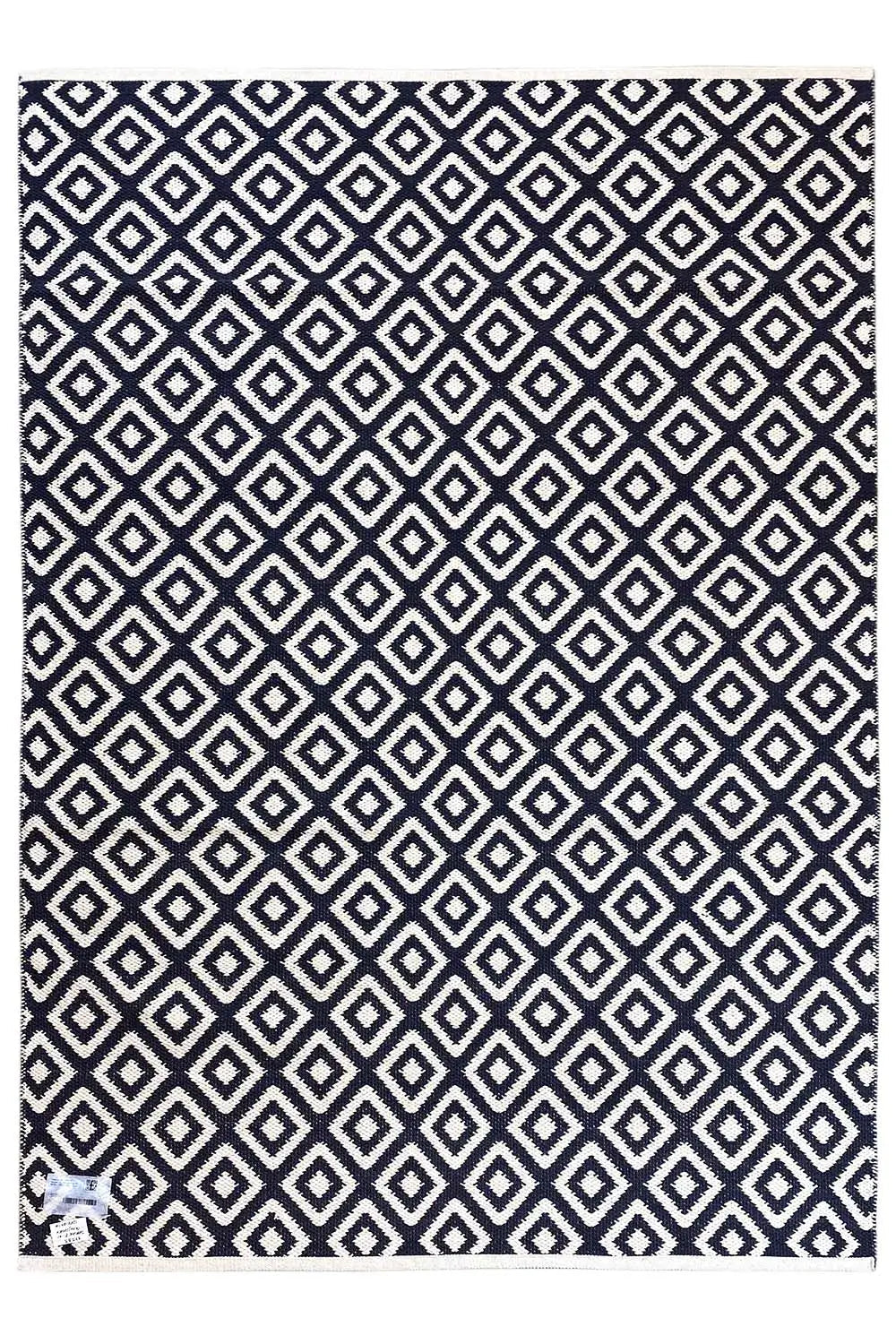 Moderne Kelim - Samak 04 Black - German Carpet Shop