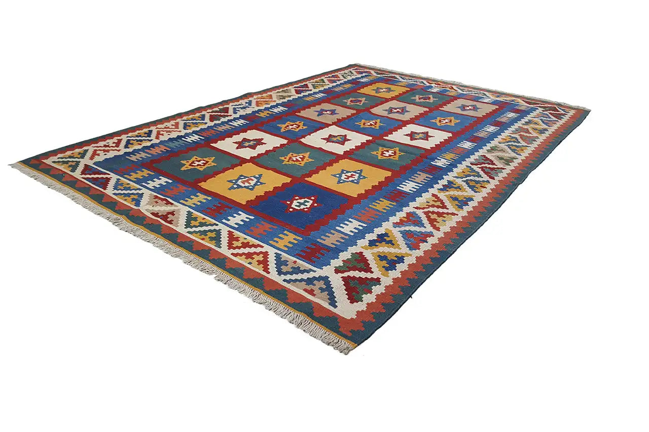 Kilim Qashqai - 802428 (250x168 cm) - Premium Kelim from German Carpet Shop - Just €359! Shop now at German Carpet Shop