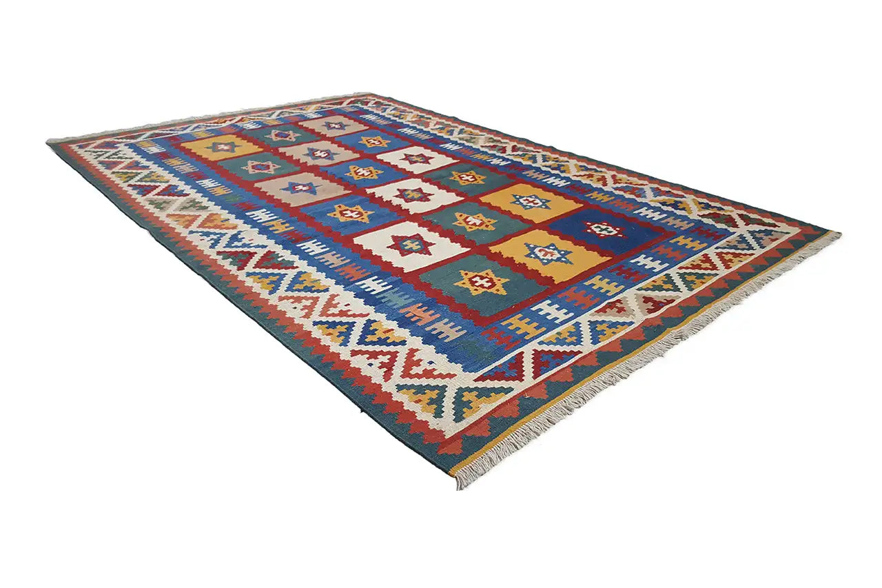 Kilim Qashqai - 802428 (250x168 cm) - Premium Kelim from German Carpet Shop - Just €359! Shop now at German Carpet Shop