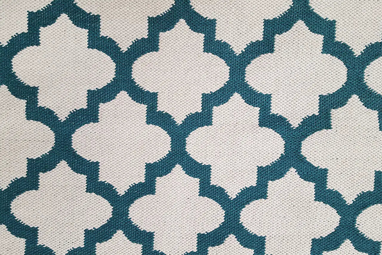 Moderner Kelim - Samak 03 Green - German Carpet Shop