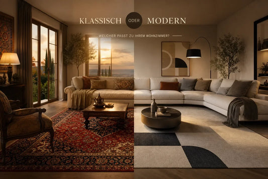 Orientalischer oder moderner Designer-Teppich: Welcher passt ins Wohnzimmer?