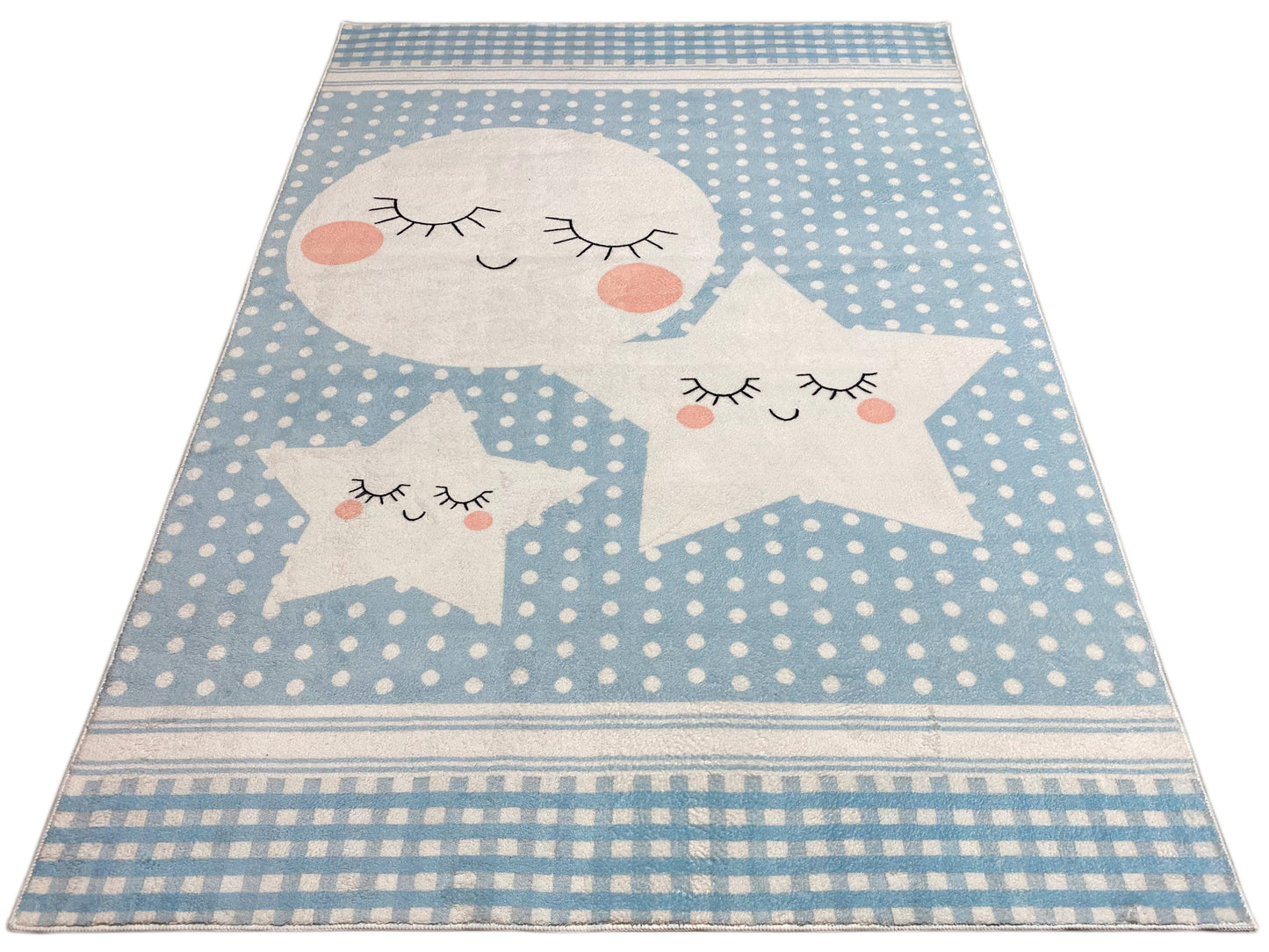 子供用ラグ「スターズワールド」、ブルー、140x200 cm