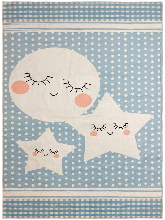 子供用ラグ「スターズワールド」、ブルー、160x230 cm
