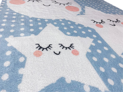 子供用ラグ「スターズワールド」、ブルー、140x200 cm