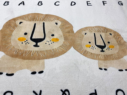 子供用ラグ「ライオン」、ベージュ、90x160 cm