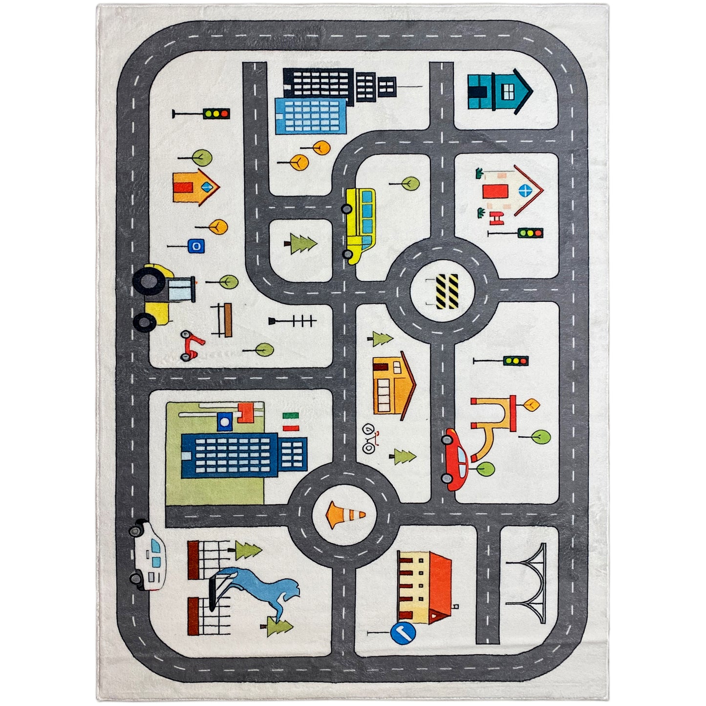 子供用絨毯「ストラーセ」、グレー、140x200 cm
