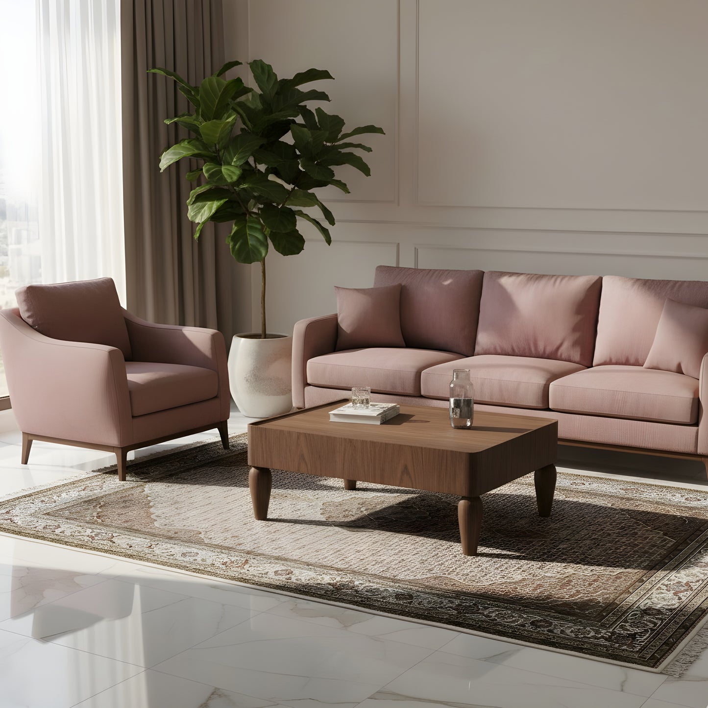 インド タブリーズ カーペット (296x196 cm)