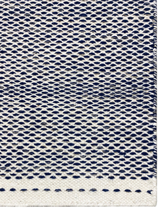 マリンブルー ケリム絨毯 - 160x230 cm