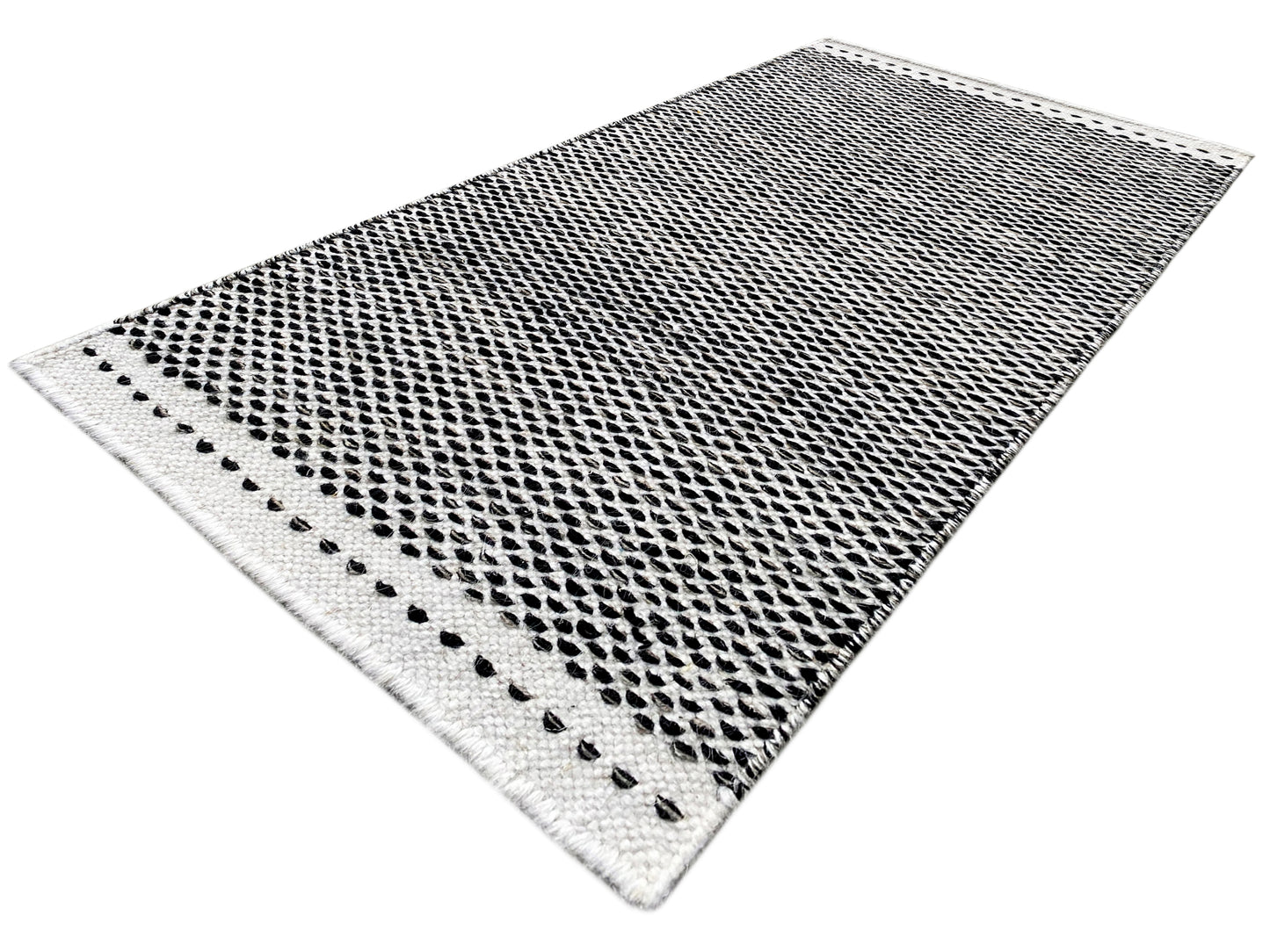 ケリム絨毯 ブラック - 60x90 cm