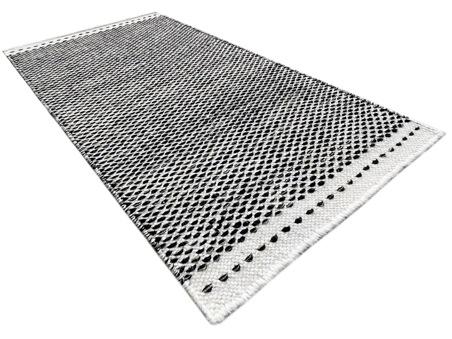 ケリム絨毯 ブラック - 60x90 cm