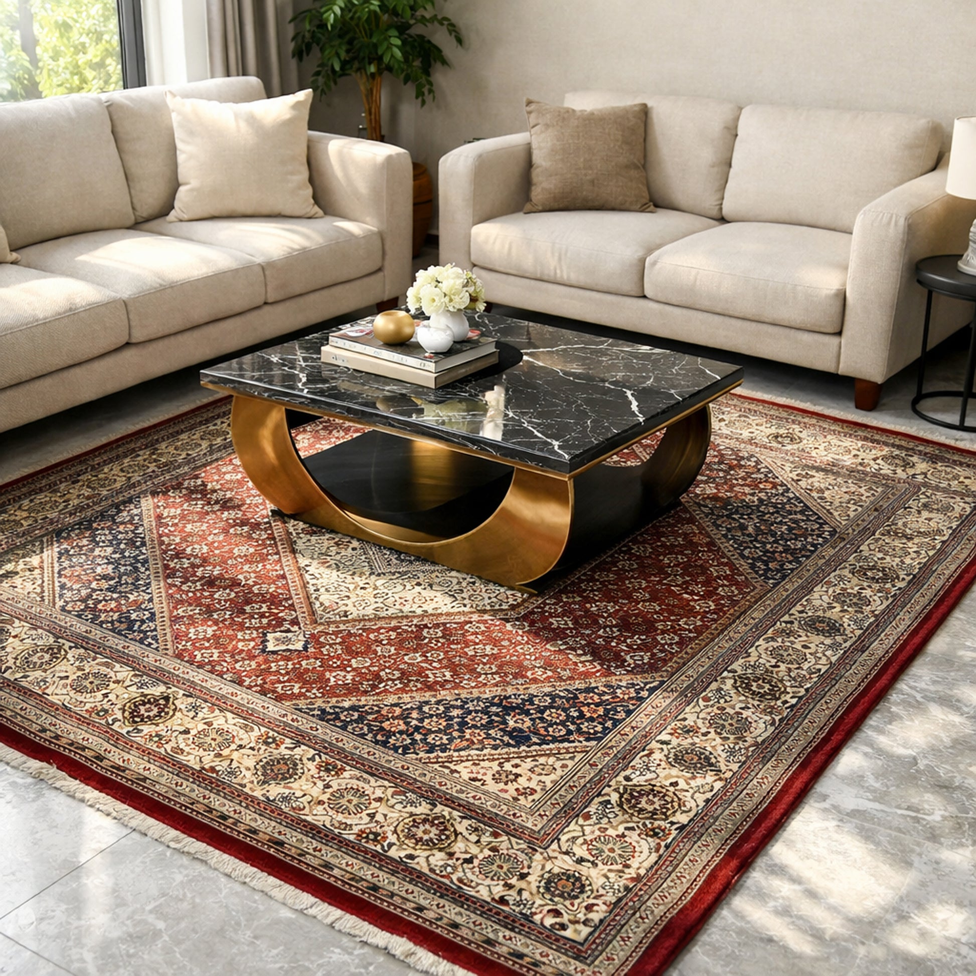 Wohnzimmer red-bidjar-persian-rug-wool-hand-knotted-10251