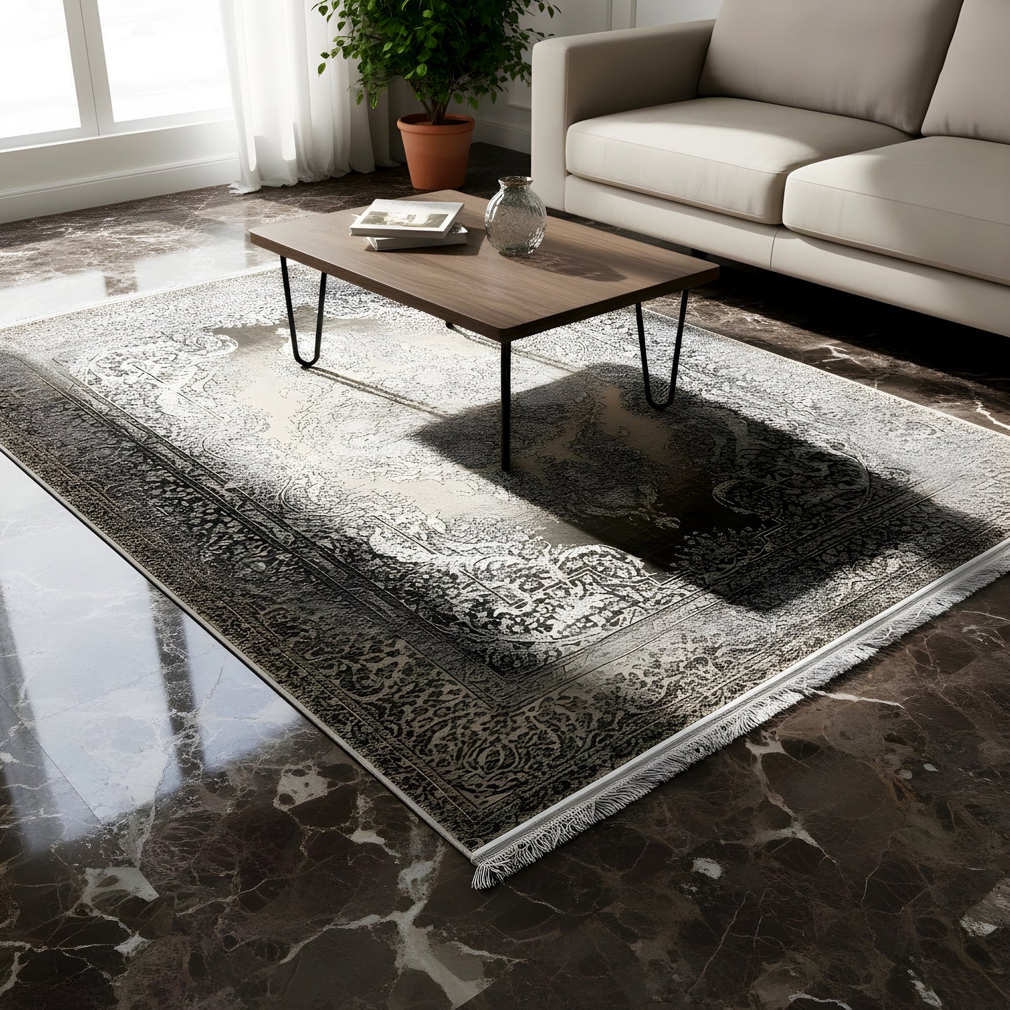 シルバーカスケード 170x240cm