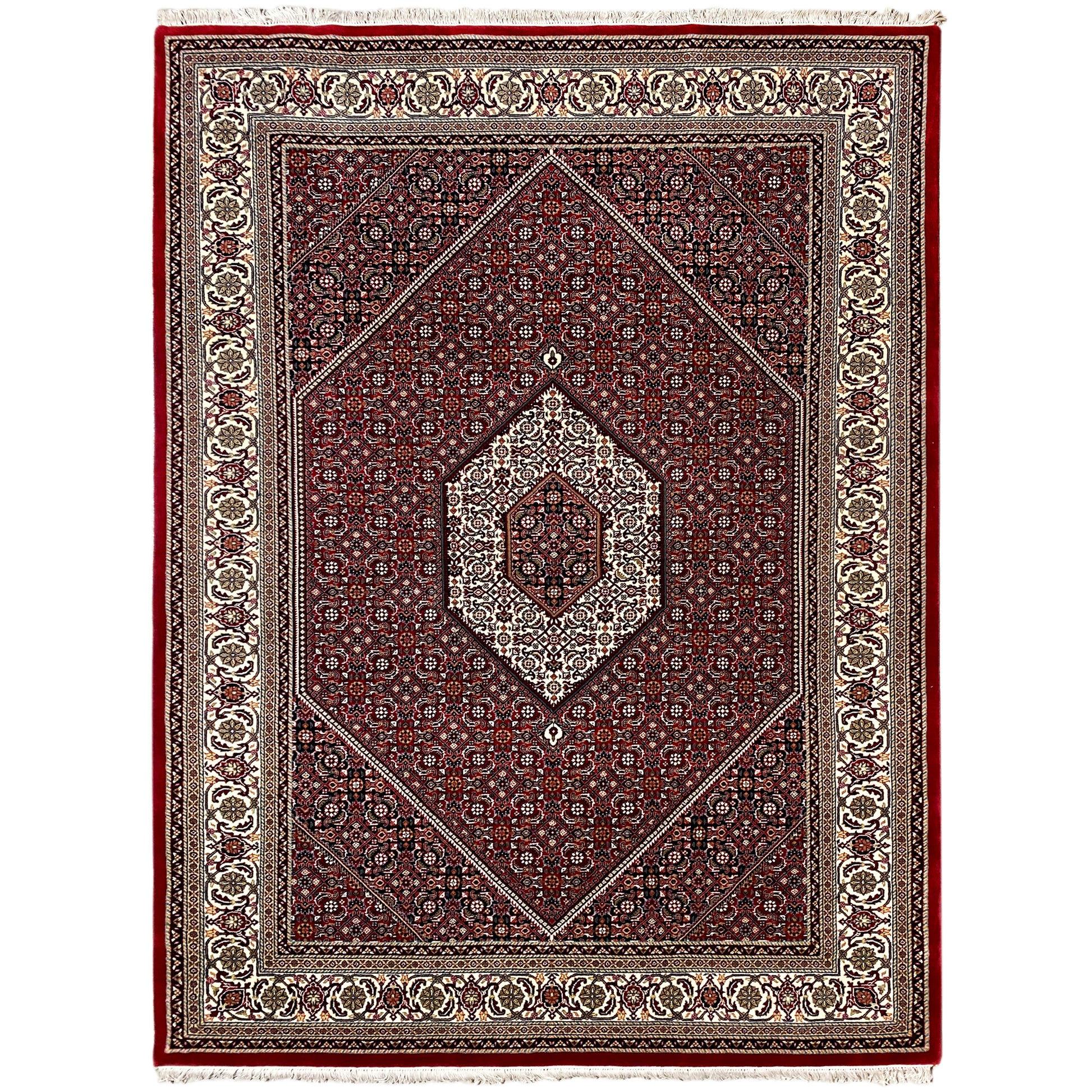 Handgeknüpfter Bidjar Teppich rot 244x170 cm aus 100% Wolle