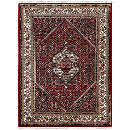 Handgeknüpfter Bidjar Teppich rot 244x170 cm aus 100% Wolle