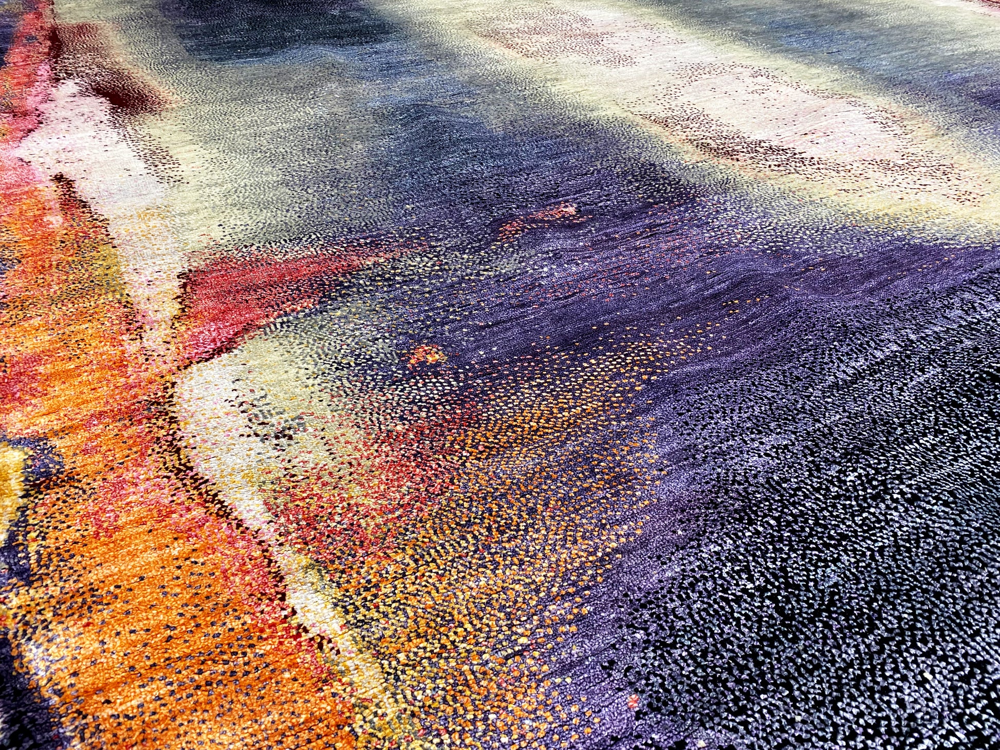 Moderner Statement Teppich handgeknüpft 301x245 cm