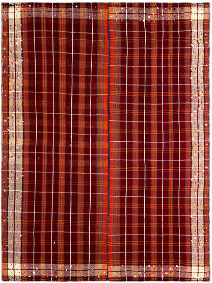 Esszimmer Läufer Rot Kariertes Design