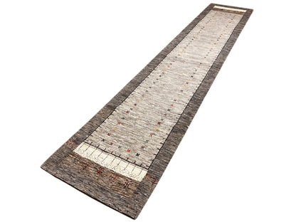 Handgefertigter Gabbeh Runner pflanzengefärbte Wolle