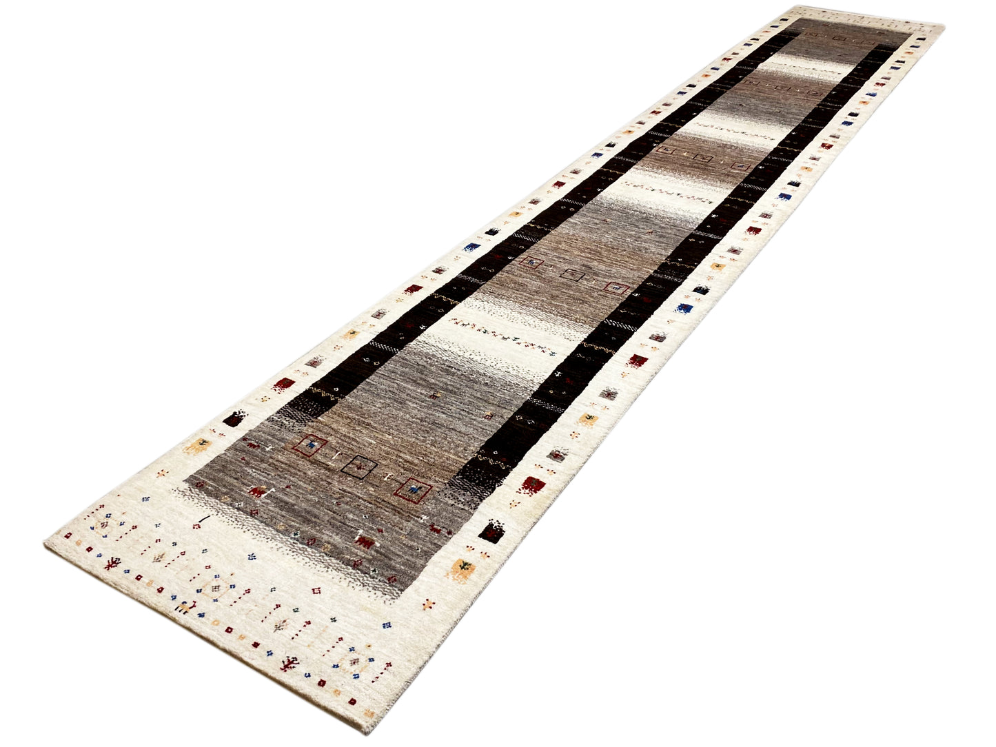 Exklusiver Gabbeh Teppich handgesponnene Wolle