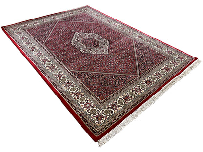 Bidjar Teppich traditionelles Perser Muster mit feinen Details rot