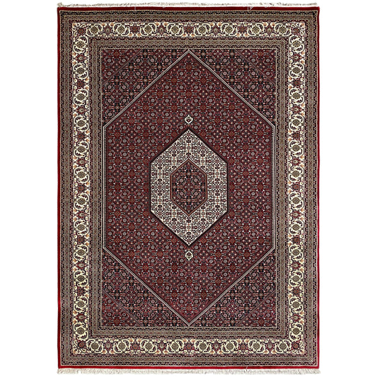 Handgeknüpfter Bidjar Teppich rot 304x205 cm aus 100% Wolle